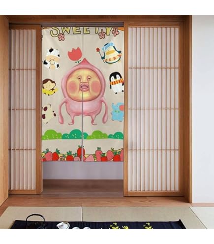 Amazon｜ペコちゃん ポコちゃん のれん 間仕切り 暖簾 カーテン